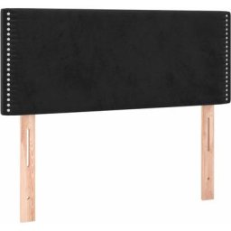 Vidaxl - Tête de lit à led Noir 100x5x78/88 cm Velours Noir