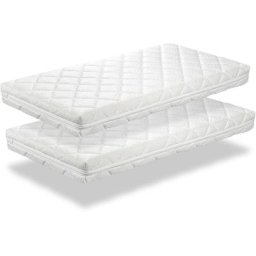 Lot X2 Matelas mousse 80X160 caramel, Epaisseur 11 cm, Ergonomique et respirant