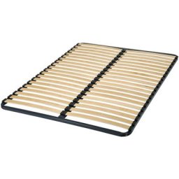 Cadre à lattes en métal hauteur 4 cm confort 130x190 - Bleu marine