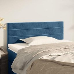 Tête de lit | Armoire de tête de lit Bleu foncé 80x5x78/88 cm Velours 37527