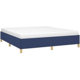 Sommier à ressorts de lit Bleu 160x200 cm Tissu Vidaxl Blue