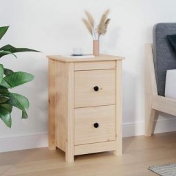 Moderne-Stil Table de chevet 40x35x61,5 cm Bois de pin massif Pour chambre,Montage facile,8,35 Kg