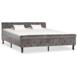 Cadre de lit Gris Velours 160 x 200 cm Vidaxl Grey