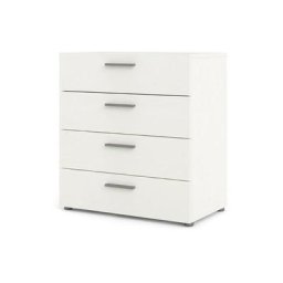 Petra Commode à 4 tiroirs, en frêne, blanc. - Blanc