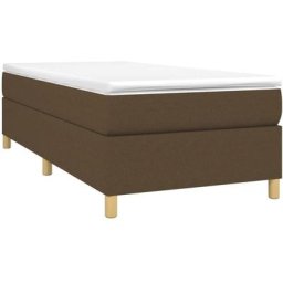 Sommier à ressorts de lit Marron foncé 80x200 cm Tissu Vidaxl Marron foncé