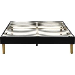 Gregory - Solide et Confortable Sommier Tapissier noir + Pieds en 20 cm pour matelas en 140x190 - 2