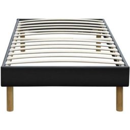 Adrien - Solide et Confortable Sommier Tapissier noir + Pieds en 20 cm pour matelas en 80x200 - 13