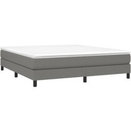 Vidaxl - Sommier à ressorts de lit Gris foncé 160x200 cm Tissu Dark grey