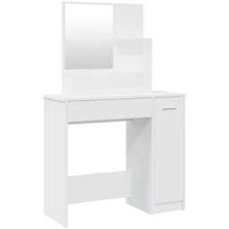 Coiffeuse avec miroir Blanc 86,5x35x136 cm vidaXL - White