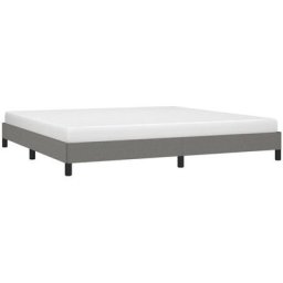 Cadre de lit Gris foncé 200 x 200 cm Tissu Vidaxl Gris foncé