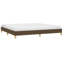 Cadre de lit Marron foncé 200x200 cm Tissu Vidaxl Marron foncé