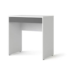 Fula Bureau 1 tiroir, blanc et gris. - Blanc