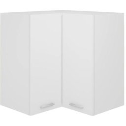 Armoire d'angle suspendue | Armoire de cuisine Meuble haut Cuisine Blanc 57x57x60 cm Aggloméré