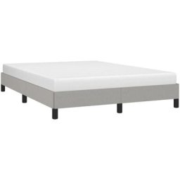 Cadre de lit Gris clair 140x200 cm Tissu Vidaxl Gris clair