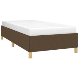 Cadre de lit Marron foncé 90x190 cm Tissu Vidaxl Marron foncé