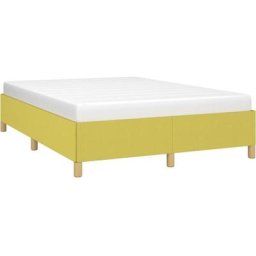 Cadre de lit Vert 140x190 cm Tissu