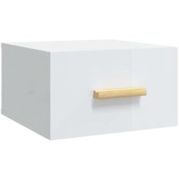 Table de chevet murale Blanc brillant 35x35x20 cm vidaXL - Blanc brillant