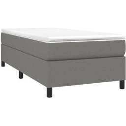Sommier à ressorts de lit Gris foncé 80x200 cm Tissu Vidaxl Dark grey
