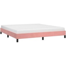 Cadre de lit Rose 160x200 cm Velours Vidaxl Rose
