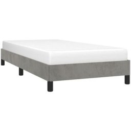 Vidaxl - Cadre de lit Gris clair 90x200 cm Velours Gris clair