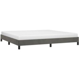 Vidaxl - Cadre de lit Gris foncé 200 x 200 cm Velours