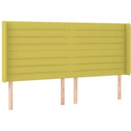 Tête de lit avec oreilles Vert 203x16x118/128 cm Tissu Vidaxl Green