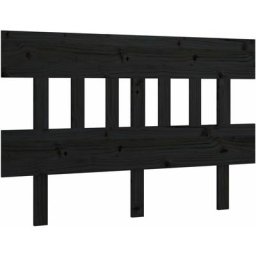 Vidaxl - Tête de lit Noir 153,5x3x81 cm Bois massif de pin Noir