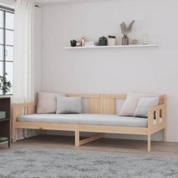 Canapé lit Contemporain - Lit de jour Bois massif de pin 90x200cm - Sommier inclus Best838823