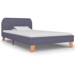 Cadre de lit Gris clair Tissu 90 x 200 cm Vidaxl Light grey