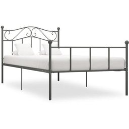Cadre de lit Gris Métal 90 x 200 cm vidaXL - Gris
