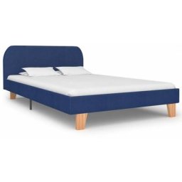 Cadre de lit Bleu Tissu 120 x 200 cm Vidaxl Blue