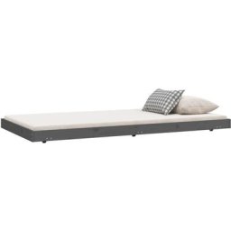 Cadre de lit Gris 100x200 cm Bois de pin massif Vidaxl Gris