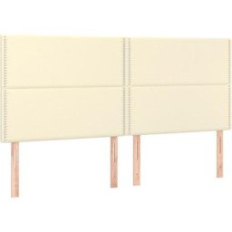 Têtes de lit 4 pcs Crème 90x5x78/88 cm Similicuir Vidaxl Cream