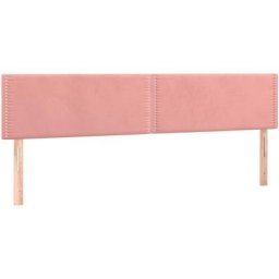 Vidaxl - Tête de lit à led Rose 200x5x78/88 cm Velours Rose