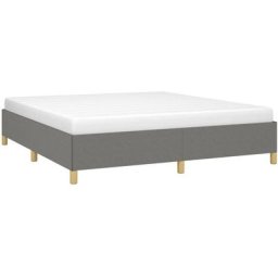 Sommier à ressorts de lit Gris foncé 180x200 cm Tissu Vidaxl Gris foncé