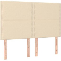Têtes de lit 4 pcs Crème 72x5x78/88 cm Tissu Vidaxl Cream