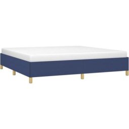 Cadre de lit Bleu 200x200 cm Tissu Vidaxl Bleu