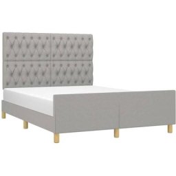 Cadre de lit avec tête de lit Gris clair 140x200 cm Vidaxl Gris clair