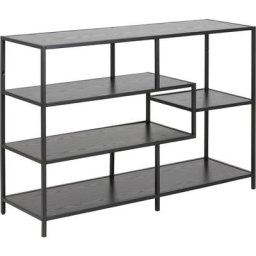 Ebuy24 - Sea Étagère 3 tablettes de rangement, asymétrique, noir. - Noir