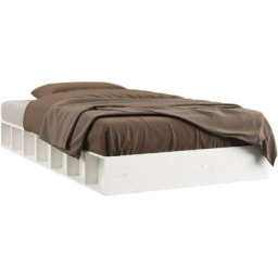 Cadre de lit Blanc 90x200 cm Bois massif vidaXL - Blanc