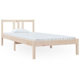 Cadre de lit Bois massif 90x200 cm Vidaxl Marron