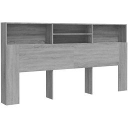 Vidaxl - Armoire de tête de lit Sonoma gris 200x19x103,5 cm Grey sonoma