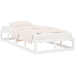 Cadre de lit Blanc 90x200 cm Bois massif Vidaxl Blanc