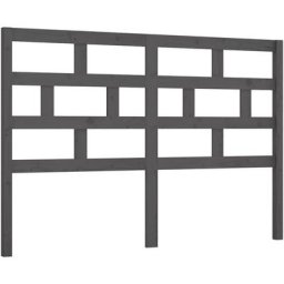 Vidaxl - Tête de lit Gris 141x4x100 cm Bois massif de pin Gris