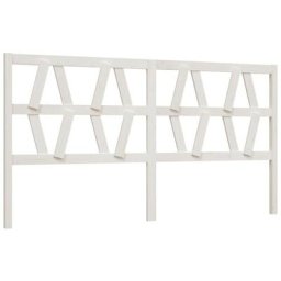 Tête de lit Blanc 206x4x100 cm Bois massif de pin Vidaxl Blanc