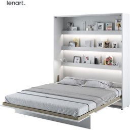 Lenart Lit escamotable bed concept 13 180x200 vertical blanc mat