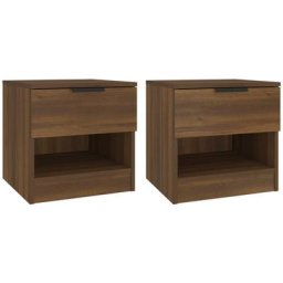 Tables de chevet 2 pcs Chêne marron Bois d'ingénierie Vidaxl Chêne marron