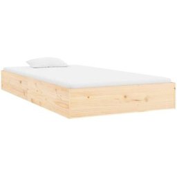 Cadre de lit bois massif 100x200 cm vidaXL - Marron