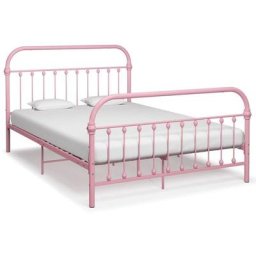 Vidaxl - Cadre de lit Rose Métal 120 x 200 cm Rose