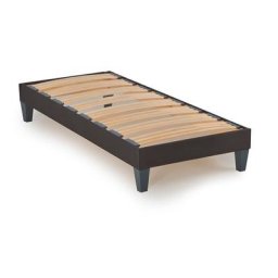 Sommier à lattes en bois KIT15 90x200 cm Coloris Gris anthracite Livré en kit - Gris - Olympe